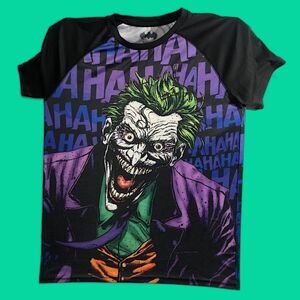 Batman The Joker Graphic Tee HAHAHA DC Comics Villain T-Shirt Adult Medium